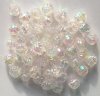 50 9mm Acrylic Crystal AB Rosebuds